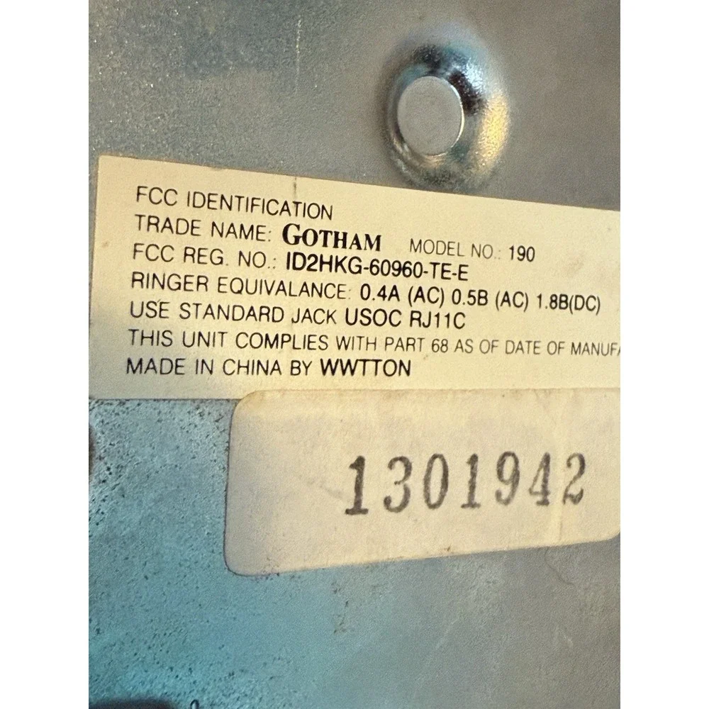 Vintage Gotham Push Button Phone, ‎ Looks Good , ( Untested )